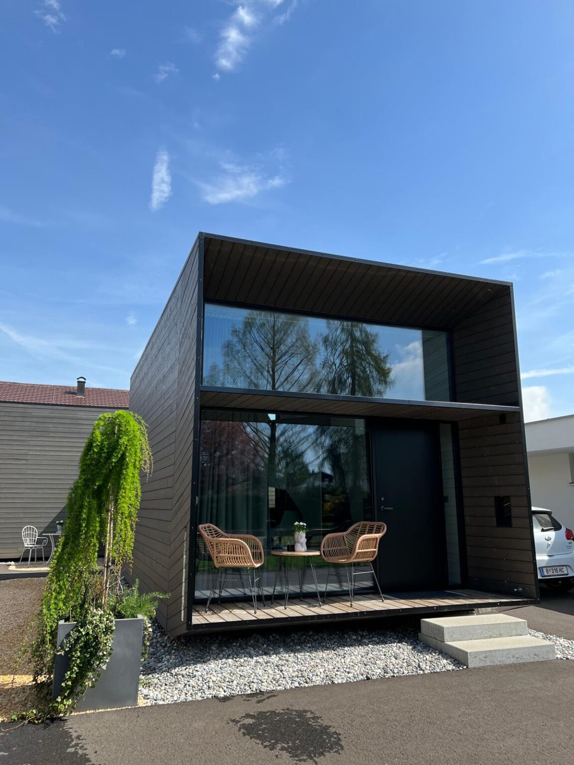 Park mit Tinyhaus am Bodensee